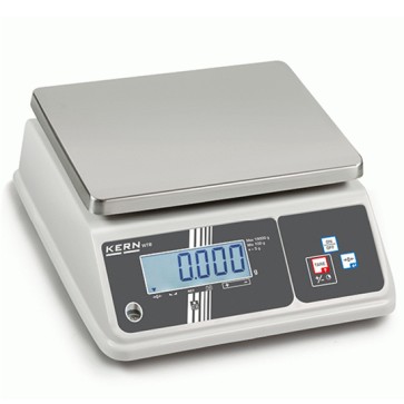 Bilancia da banco con piatto di pesata in acciaio inox, portata massima 1,5 kg, divisione 0,2 g