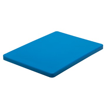 Tagliere in blu per pesce con canalina, 400x300 mm